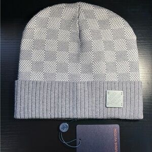 Louis Vuitton Light Gray Knit Hat